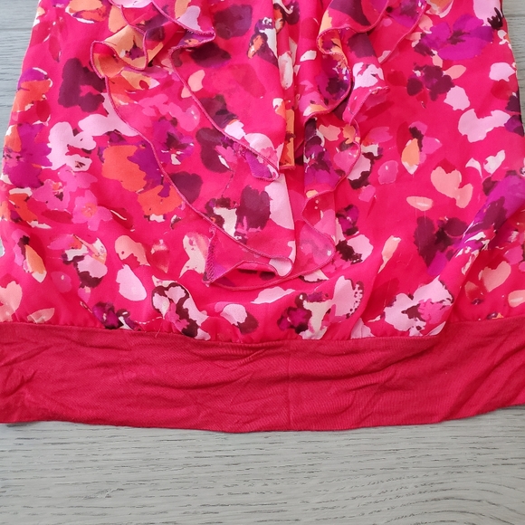 Express red floral blouse xs tank top - Picture 4 of 6